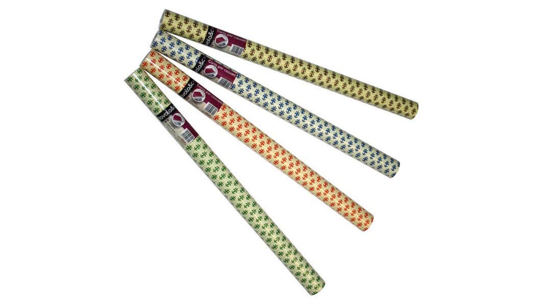 set di 4 rotoli carta per cassetti lavabile DECO FIX colori assortiti