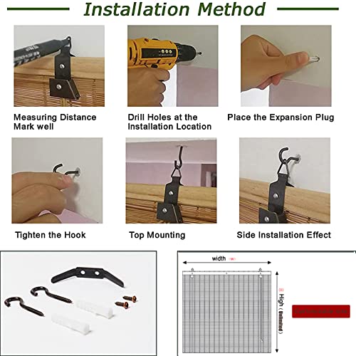Avvolgibile Tenda a Rullo in Bambù Naturale,Tende