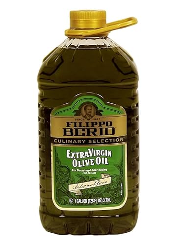 Filippo Berio Cold Pressed Extra Virgin Olive Oil, 1 Gallon – For Dipping, Marinating, Finishing, Contains Polyphenols