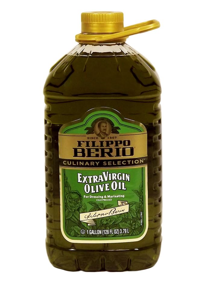 Cold Pressed Extra Virgin Olive Oil, 1 Gallon – For Dipping, Marinating, Finishing, Contains Polyphenols