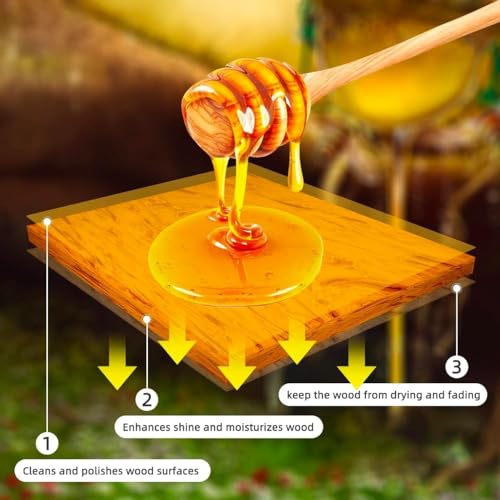 Image of Beeswax Furniture Polish 1 pcs - Traditional Wood Polish & Conditioner for Cabinets, Wardrobes & Antiques - Natural Wood Seasoning Wax to Restore Shine & Protect Surfaces