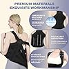 Posture Corrector for Women and Men Upgraded Back Brace, Adjustable Back Support for Upper and Lower Back Pain Relief, Shoulder Straightener for Hunchback, Scoliosis, Lumbar, Spine (Black, Large)