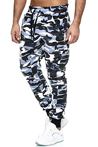 Preisvergleich Produktbild Tazzio Herren Jogginghose im Haremstil P-501 (M, Camouflage -Blau)