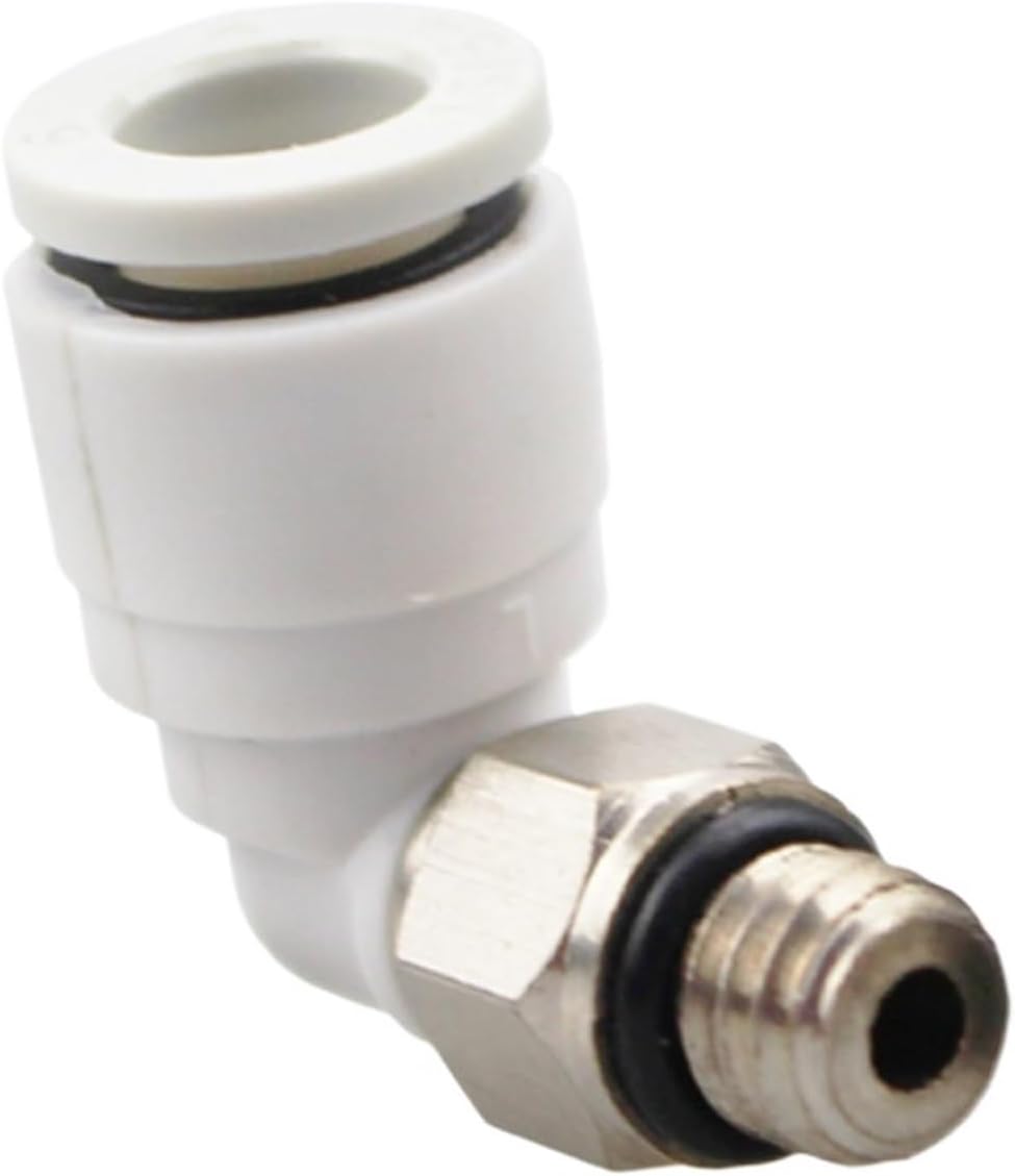 1pcs M4 M5 M8 1/8" 1/4" BSP Male x 3 4 6mm Tube Elbow 90 Degree Brass Pneumatic Air Fittings Push In Connector For Air Compressor(4-M4)