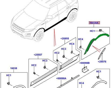 Miniatura 2 de LAND ROVER MOLDURA TRASERA RANGE ROVER EVOQUE RH OEM NUEVO LR066506
