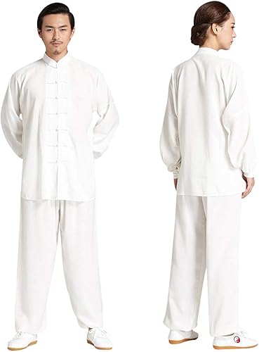 Miniatura 4 de Adulto Tai Chi Uniforme Chino Tradicional Artes Marciales Kung Fu Traje Algodón Lino Tang Traje
