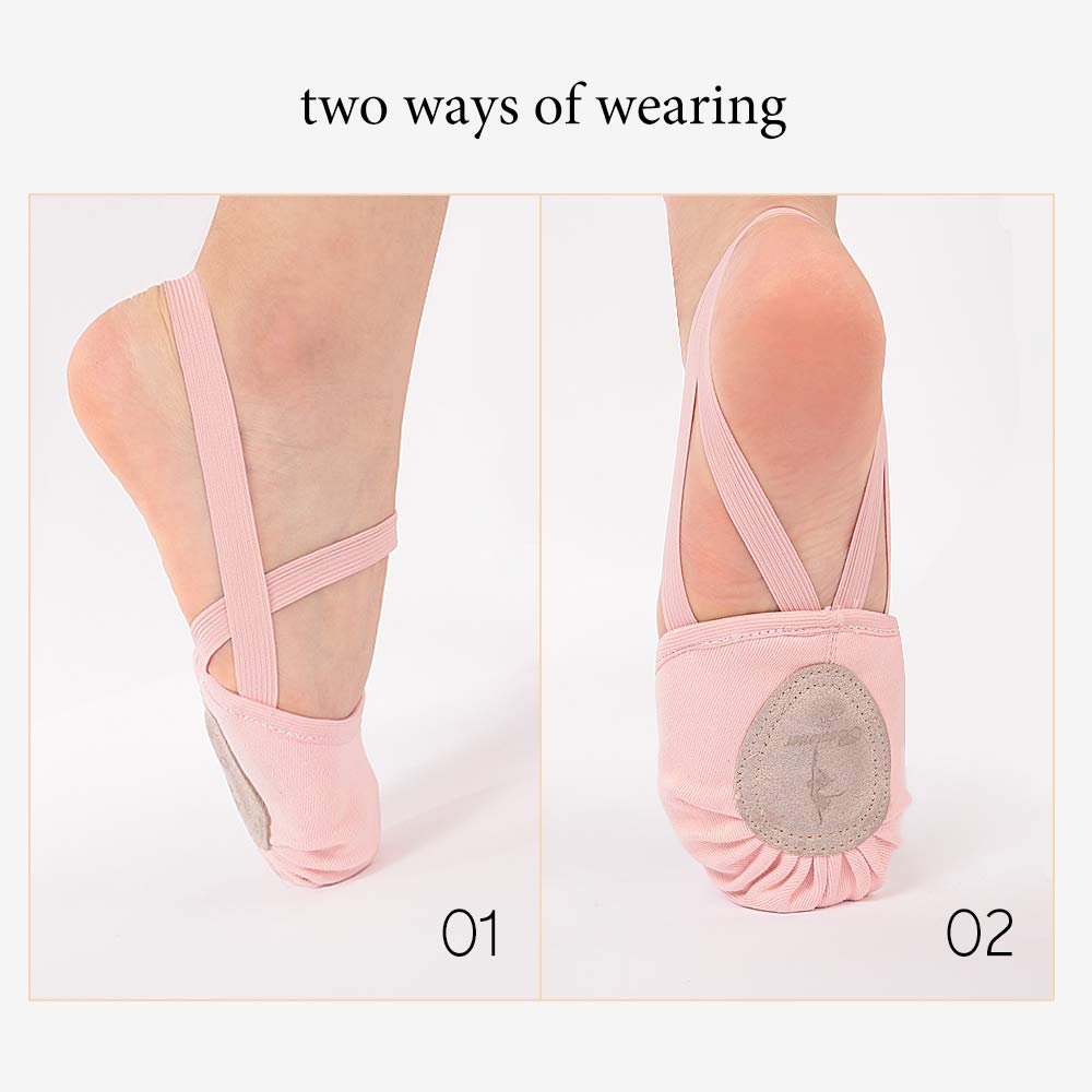 Zapatillas de Danza Zapatos Media Punta de Ballet y Gimnasia para Mujer y Niña