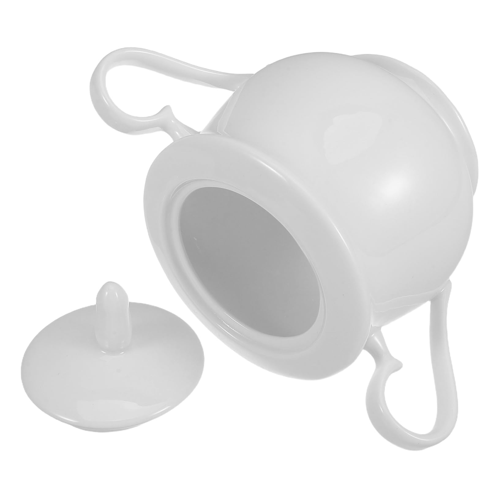 OUNONA Ceramic Sugar Bowl 370ml Airtight Lid Candy Bowl Lid Modern Kitchen Decor Office Table Use