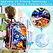 UFNDC 3PCS Backpack Set for Boys Kids, Game School Bag with Fire Bookbag and Lunch Box, 17 Inch Water Resistant for Elementary Middle Teenagers