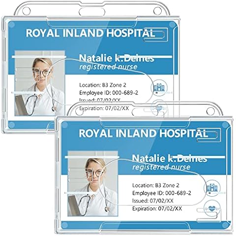Teskyer ID Card Holders for Lanyard Cover