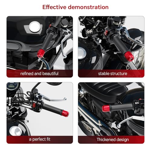 Image of Motorcycle Bar Ends Plug For GSXR600 GSXR750 GSXR1000 R7 R6 R3 R9 R1 CBR650R CBR600RR CBR1000RR CRF1000L CBR600 F1 /F2 /F3 /F4 MT07 MT09 RSV4 RS660 14-22mm CNC Handlebar Bar End Plugs Caps