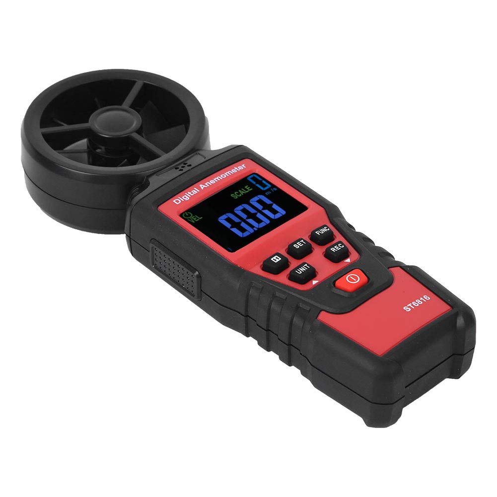 ST6816 Anemometro digitale portatile LCD Misuratore di velocità del Misuratore di temperatura Strumento di misurazione meteorologica ad alta precisione per Vela Aquilone Windsurf