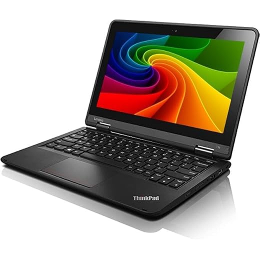 Lenovo Ordinateur portable professionnel ThinkPad Yoga 11e G3 Celeron N3150U 4 Go 128 Go SSD 1366 x 768 Écran tactile Windows 11 Pro (reconditionné)