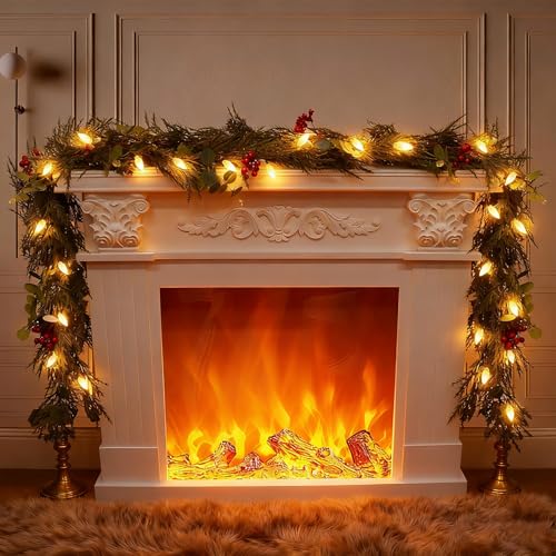 Christmas Garlands with Light Lighted Christmas Garlands light up Garland