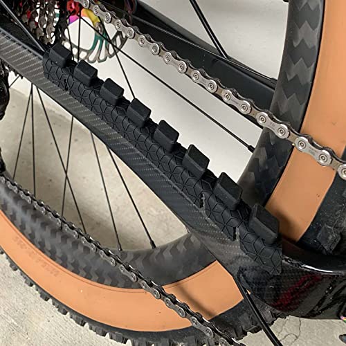 Esonto Enlee Mountain Bike Chainstay Protector, Bicycle Chain And Frame Protection, 3D Embossed, Prevent Collision Airbag Type Cushioning Silicone Tape, Also For Road Bikes #TOP4