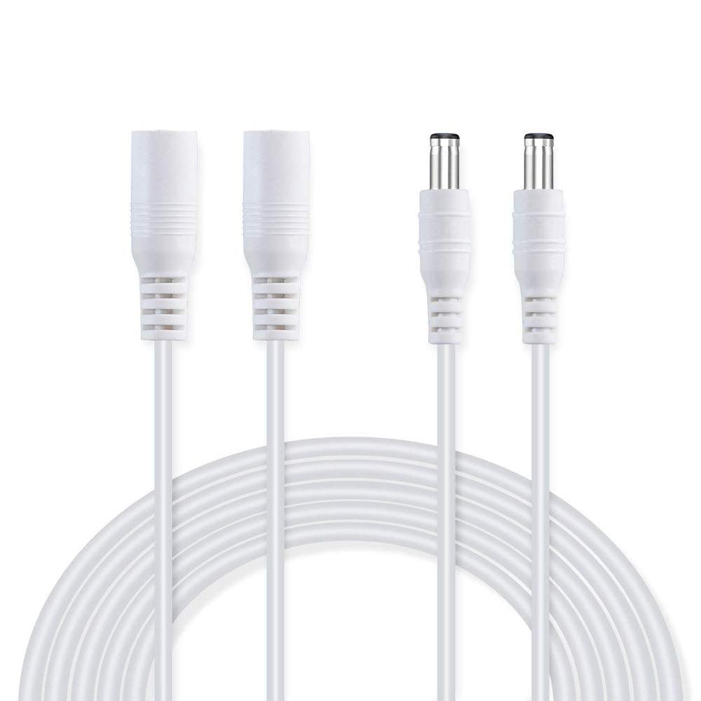 Tech Deals 🔥 NAHAO 2 Pack Power Extension Cable 12ft 2.1mm x 5.5mm Compatible with DC 5V 12V 24V for CCTV Security Camera IP Camera Standalone DVR, LED Strip String Light-Male to Female (White) Exclusive Discount 90% Price NAHAO 2 Pack Power Extension Cable 12ft 2.1mm x 5.5mm Compatible with DC 5V 12V 24V for CCTV Security Camera IP Camera Standalone DVR, LED Strip String Light-Male to Female (White)
