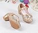 La Vogue Zapatos Zapatilla con Lentejuela Para Niña Princesa Fiesta Dorado Color...
