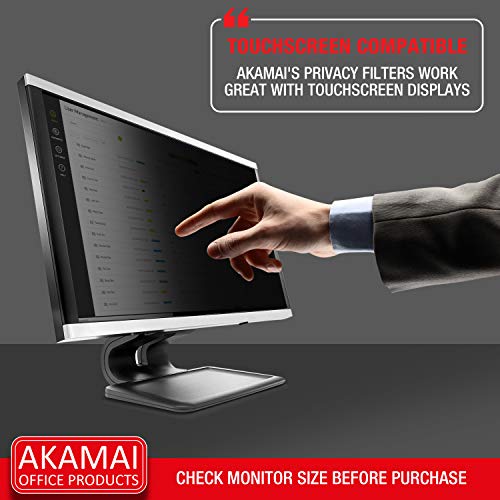 22\" Akamai Computer Privacy Screen (16:10) - Black Security Shield - Desktop Monitor Protector - UV & Blue Light Filter (22.0 inch Diagonally Measured, Black) - Thumbnail 4