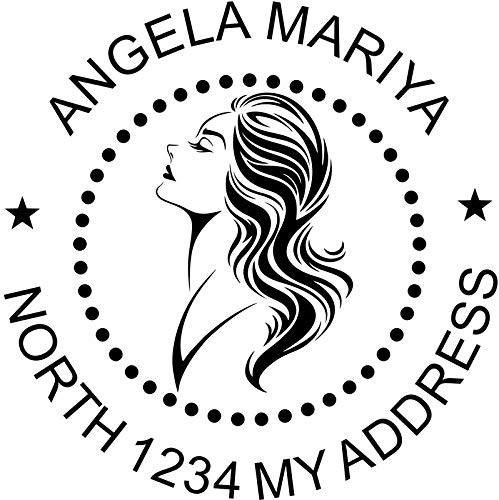 Custom Rubber Stamp Self Inking Stamp Round Address Stamp Personalized Stamp Custom Round Monogram Self Ink Stamp Address Stamp Style-10 #TOP1