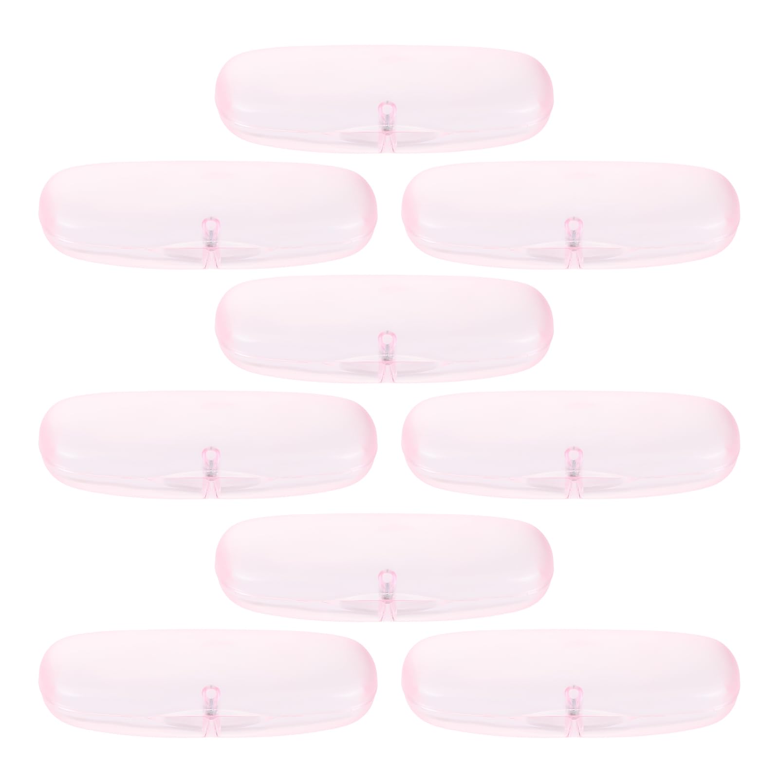 Custodia Rigida per Occhiali Satinata Rosa, 10 Pezzi | Pvc Trasparente, Finitura Anti-impronte, Formato Compatto 6x2, 55x1, 4 Pollici