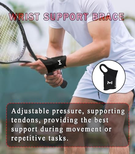 Image of 2 Pcs Compression Wrist Brace, Adjustable Wrist Support for Pain Relief, Tendonitis, Arthritis, Tear, Ultra-Thin Wrist Braces for Sports, Fitness, Weightlifting, Daily Use