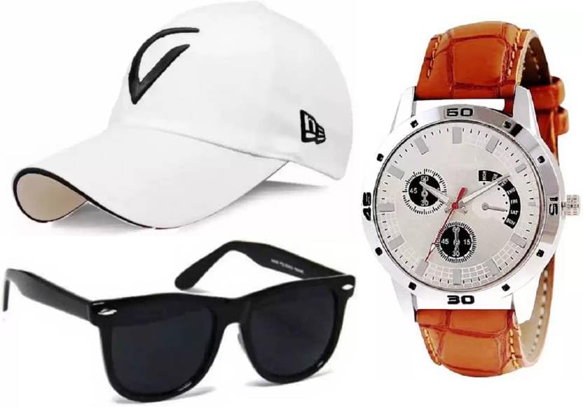 LAVISHABLE GFMN-1011, 3 Combo Watch with Rubber Band and Cap & Sunglasses for Men & Boys - sba-141(3-COMBO-GFMN1050_bzr)-image-33