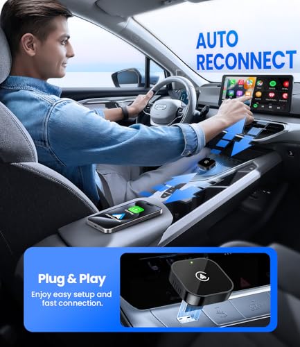 Image of Teeran 2 in 1 Wireless CarPlay and Android Auto Adapter, Easy Setup Plug and Play, Fast Seamless Use Supports 1000+ Cars with Built-in Wired Car Play /Android Auto Compact Sleek Design Car Adapter