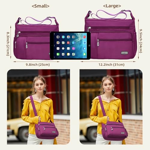 Image of Crossbody Bag for Women,Multi Pockets Cross Body Purses for Women, Ladies Shoulder Bag, Travel Purses and Handbags