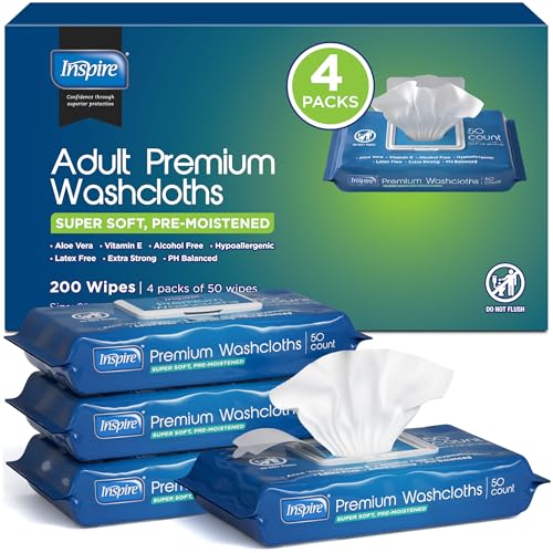 Inspire Adult Wet Wipes, Wash Cloths | Adult Wipes...