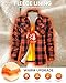 WULFUL Men's Flannel Fleece Jackets Sherpa Lined Shirt Jacket Plaid Jackets Shacket Winter Outerwear Warm