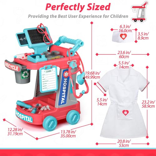 image for Liberry Doctor Kit for Toddlers Aged 2 3 4 5, Pretend Doctor Playset f