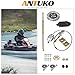 ANTUKO 32 in/815mm Go Kart Rear Axle Assembly Kit with Shaft & Hub & Chain & Brake Master Cylinder Replacement for Go Kart ATV