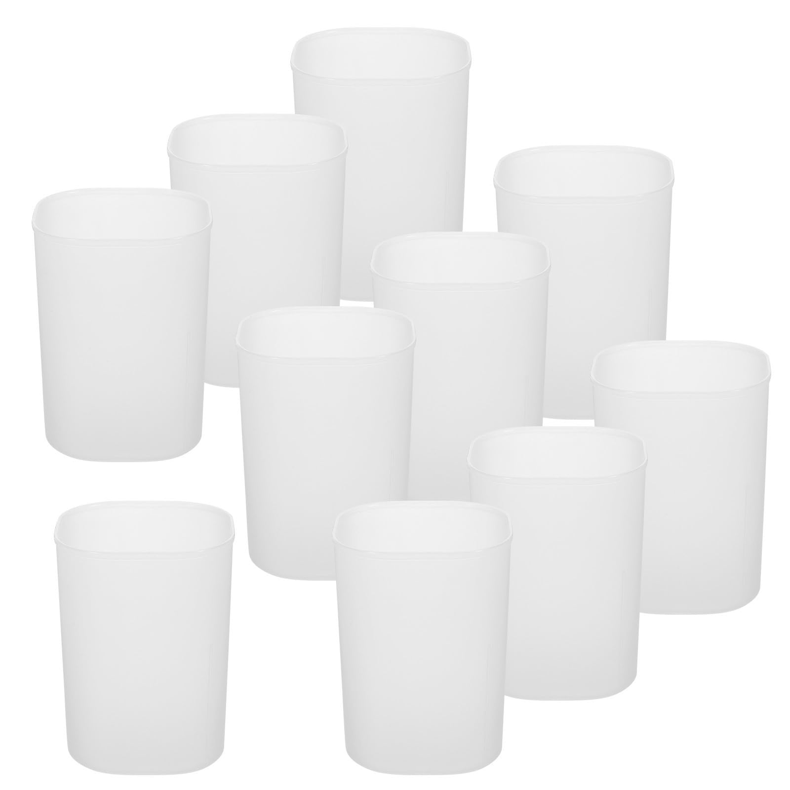 CAXUSD Plastic Pencil Pots Pen Holder Stable Base Rounded Edges Large Capacity 10pcs Desk Pen Holder for Desktop Use for Office for School