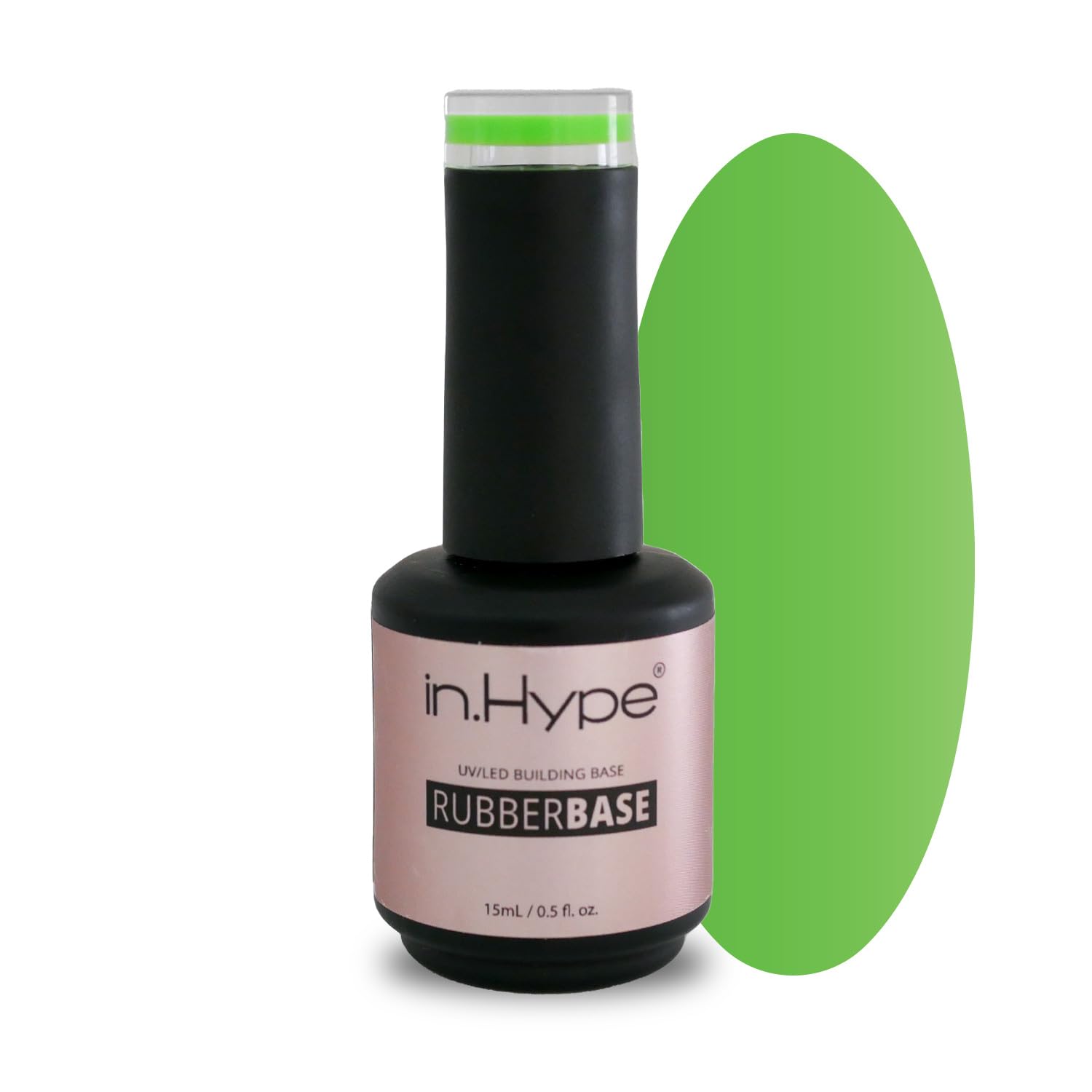 IN.HYPE Rubber Base Gel Soak off. UV/LED Curable (Neon Green)