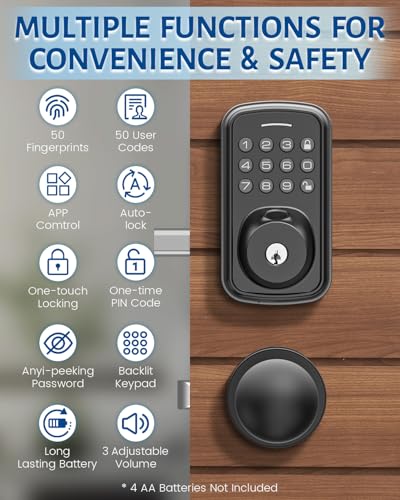 Smart Biometric Front Door Lock with Camera