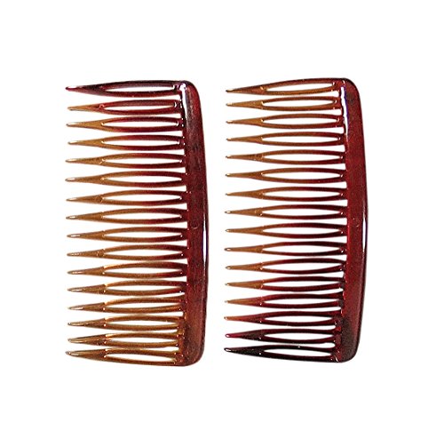 Preisvergleich Produktbild 1 Paar Einsteck-Kämme (havannah-braun)