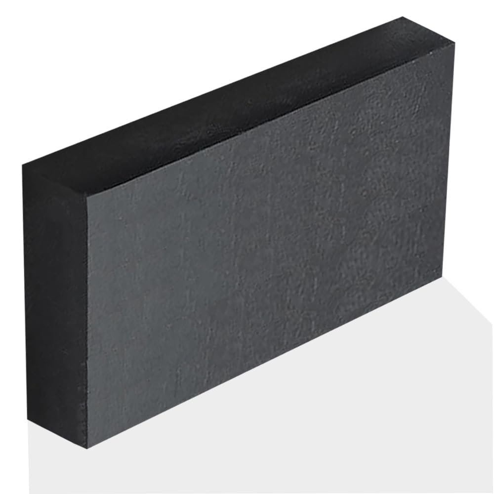 Delrin/Acetal Copolymer Plastic Sheet 1" Thick - 4" x 12" Black POM Plastic Block for Machining Precision Parts,Home Decor,DIY Projects(Opaque Black