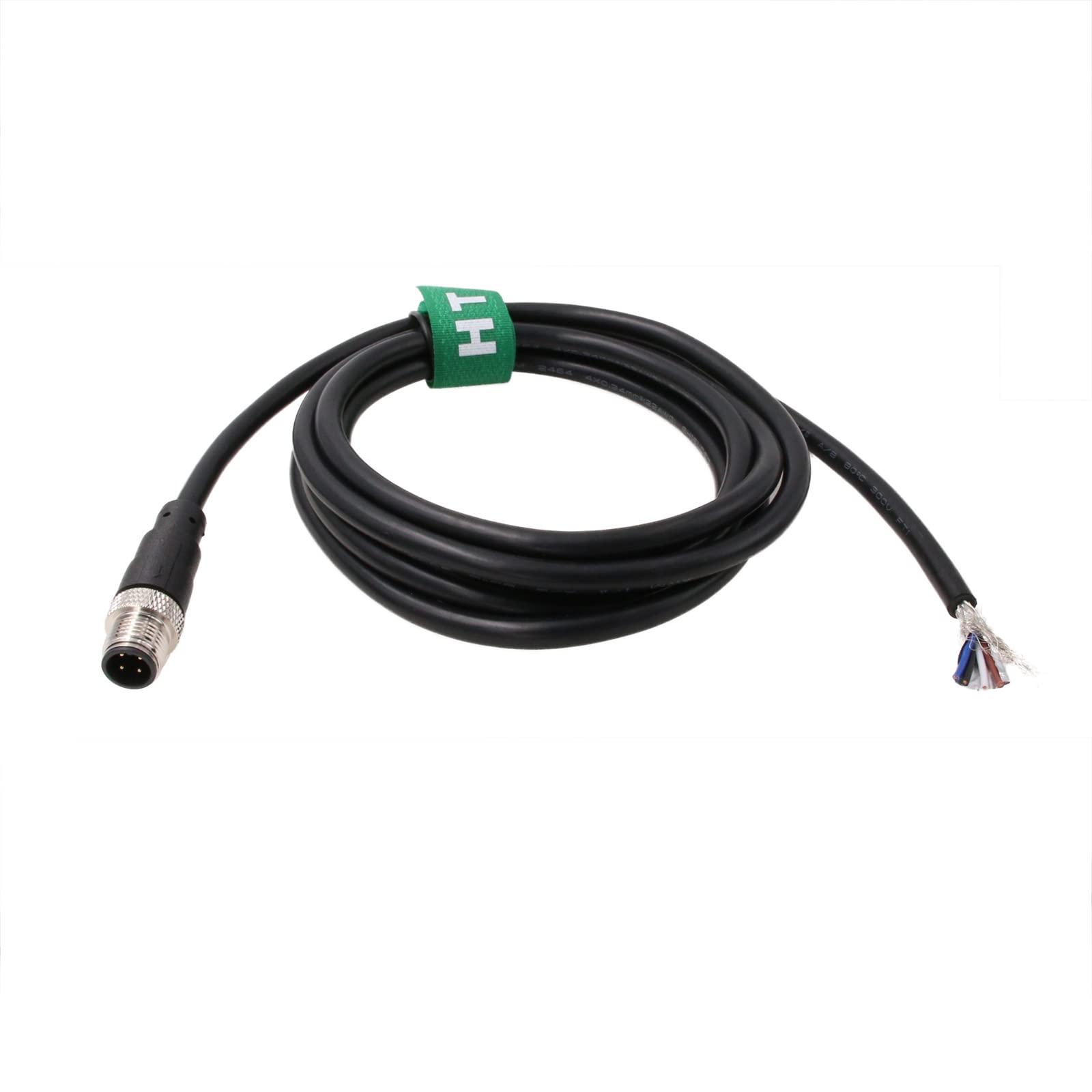 Cable HangTon M12 A codificado 4 pines macho Shield a cable abierto para IO Link 15 m 7