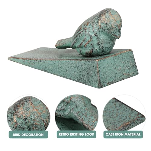 Cale de porte décoratif en fonte d'oiseau aux finitions d'antan