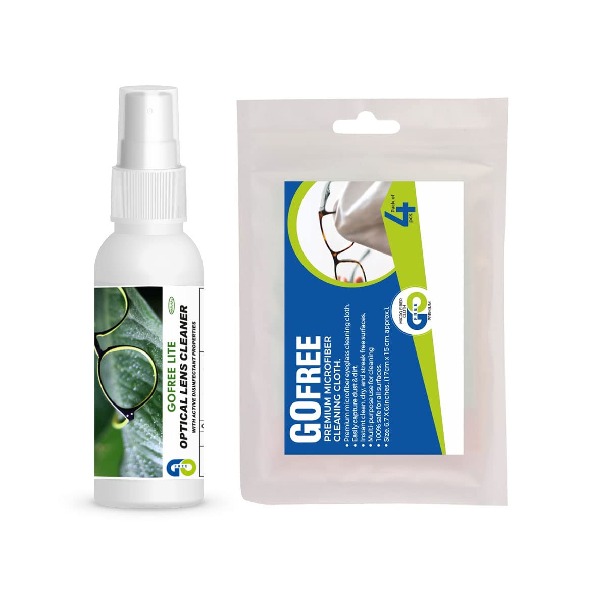 GOFREE Lite Optical Lens Cleaner Spray Kit With 1 Packet Cleaning Cloth For Spectacles, Glasses, Camera Lens With Active Disinfectant Properties Solution (50 ML) (B0BL3P8ZJ7) Amazon Price History, Amazon Price Tracker