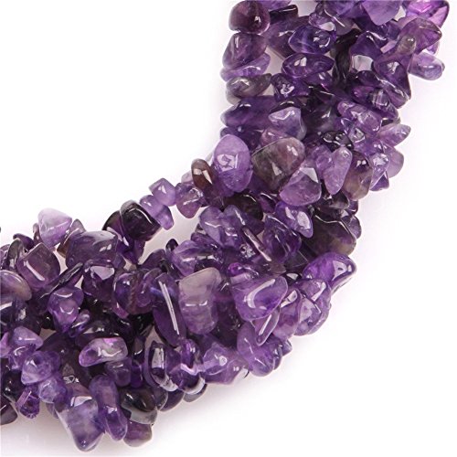 Image of 5-8mm Amethyst Crystal Chips Natural Chip Stone Beads for Jewelry Making