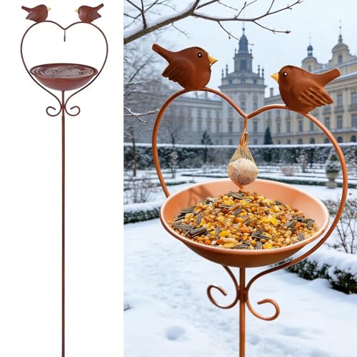 JUJOYBD Vogeltränke Winterfest, Vogelfutterstation Stehend H 115 cm...