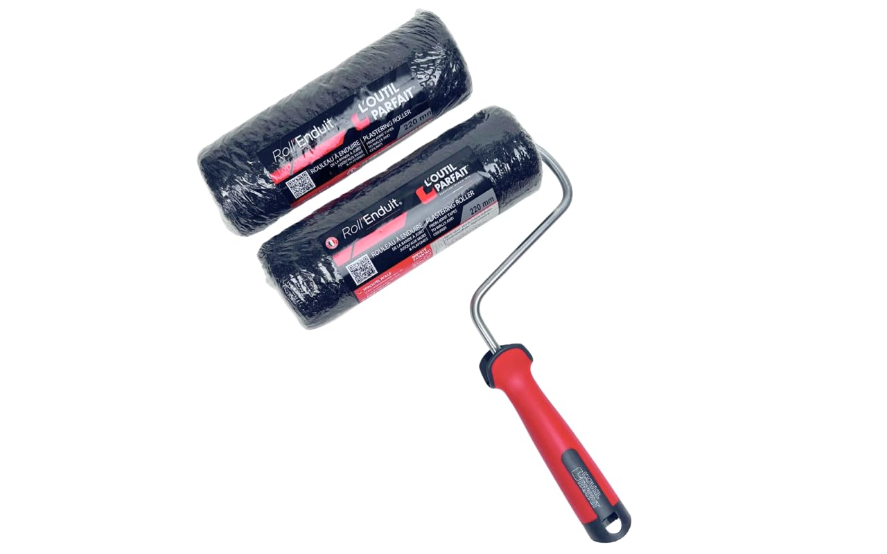 L'OUTIL PARFAIT Rouleau à Enduire Roll'Enduit® 220 mm avec Recharge, pour Murs et Plafonds