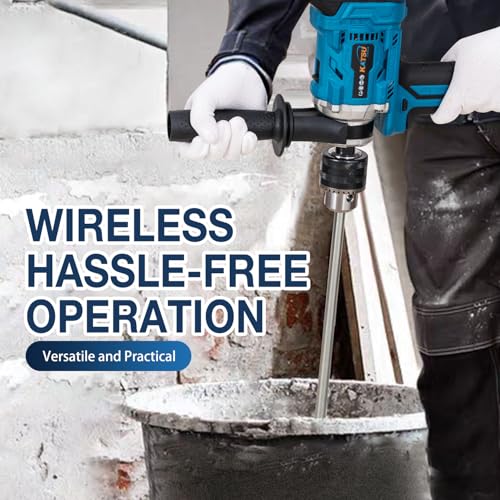 KATSU FIT-BAT Brushless Cordless Cement Mortar Mixing Drill 21V, 16mm Chuck, Stepless Speed, 2 Gear Shift, Handheld Paint Plaster Mixer, Hole Drilling, Battery Not Included - Image 4