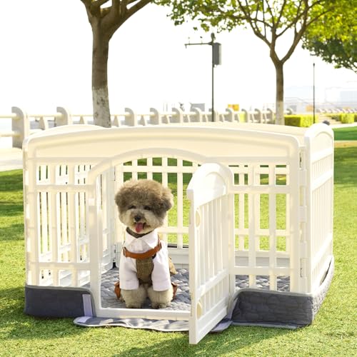 Dog Playpen Bottom Pad Mat for 36" 4-Panel Playpens - Scratch & Chew-Resistant Puppy Pen Floor Mat with Hook & Loop Fasteners, Waterproof & Leakproof, Non-Slip (Gray) (Playpen Not Included) - Image 5