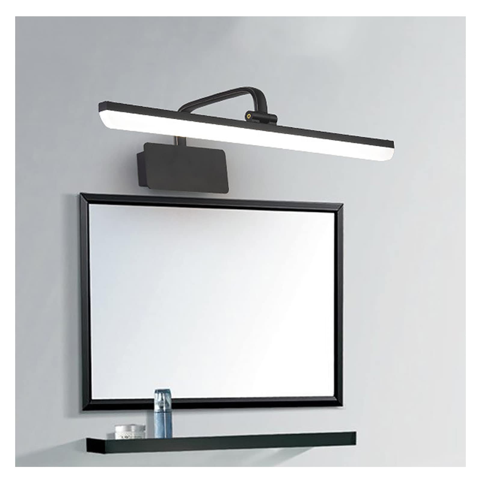 Éclairage vanité LED noir de 72 cm avec applique haute luminosité pour salle de bain
