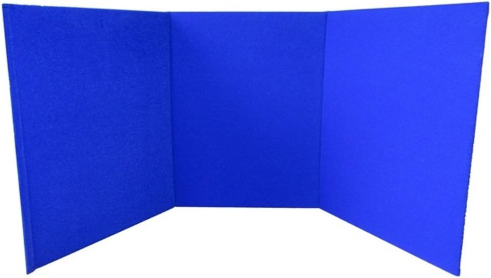 Portable Display/Choice Board - Tri-fold (3 Panels, Each 40 x 30 cm) - Blue