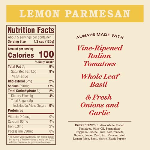 Image of Rao's Homemade Lemon Parmesan Sauce Made with Italian Tomatoes, 24 oz