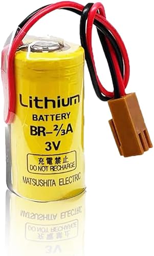 Miniatura 4 de Paquete de 10  Reemplazo para BR-23A A98L-0031-0006 3V 1600mAh PLC Batería de litio con enchufe marrón