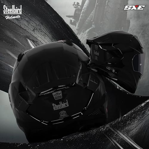 Image of Steelbird SBH 61 SXE Pinlock ISI and Dot Certified Full Face Helmet for Men and with Inner Silver Sunshield